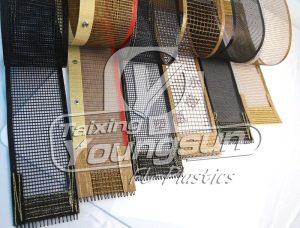 Teflon coated open mesh conveyor belt